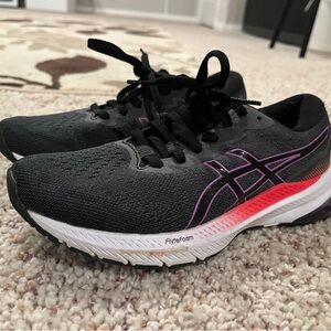 ASICS FlyteFoam Women's Black and Purple Athletic Shoes